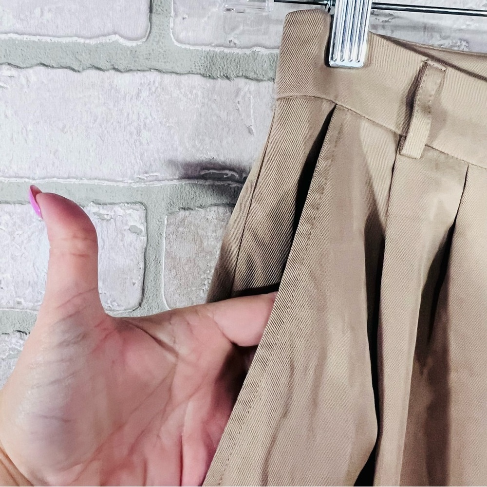 Reformation Mason High Rise Khaki Trousers Size 0P - Picture 9 of 13